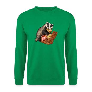 Picknick-Sandwich-Dachs - Unisex Pullover - Kelly Green - Vorne