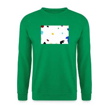 Bunte Konfetti-Abstraktion - Unisex Pullover - Kelly Green - Vorne
