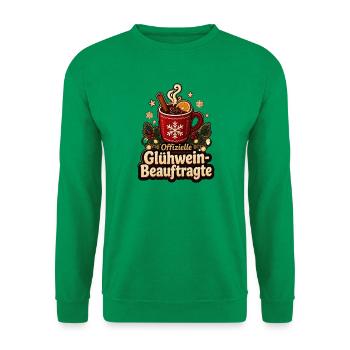Offizielle Glühwein-Beauftragte Weihnachtsmarkt - Unisex Pullover - Kelly Green - Vorne
