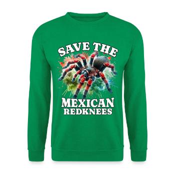 Save Rotknie Vogelspinne - Unisex Pullover - Kelly Green - Vorne