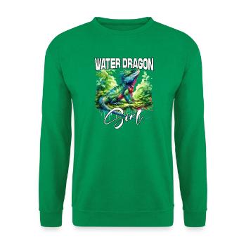 Wasserdrache Girl Lizard Water Dragon - Unisex Pullover - Kelly Green - Vorne