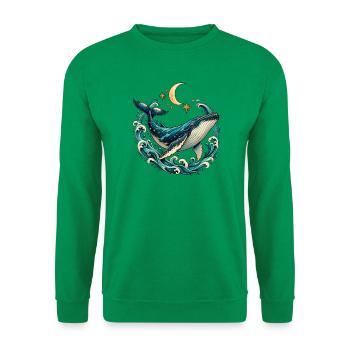 Mondwal Kosmische Meeresnacht - Unisex Pullover - Kelly Green - Vorne