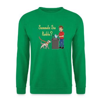 Lustiger Dalmatiner Spruch Supermarkt-Kasse Witz - Unisex Pullover - Kelly Green - Vorne