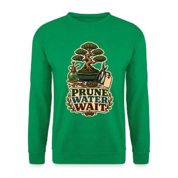 PRUNE WATER WAIT Pflanzen - Unisex Pullover - Kelly Green - Vorne