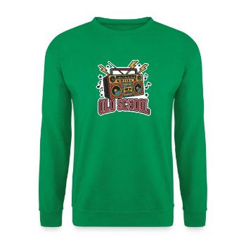 Old School Boombox – Retro-Musik der 80er - Unisex Pullover - Kelly Green - Vorne