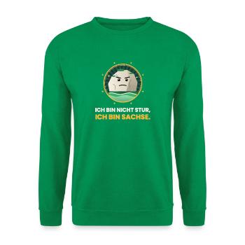 SACHSEN NICHT STUR BIN SACHSE - Unisex Pullover - Kelly Green - Vorne