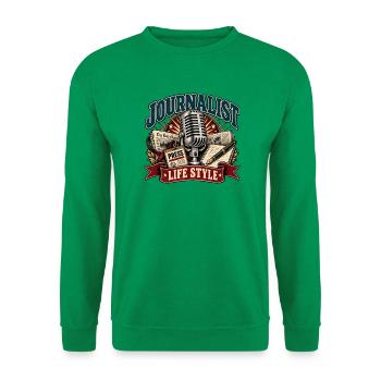 Journalisten-Lebensstil Retro - Unisex Pullover - Kelly Green - Vorne