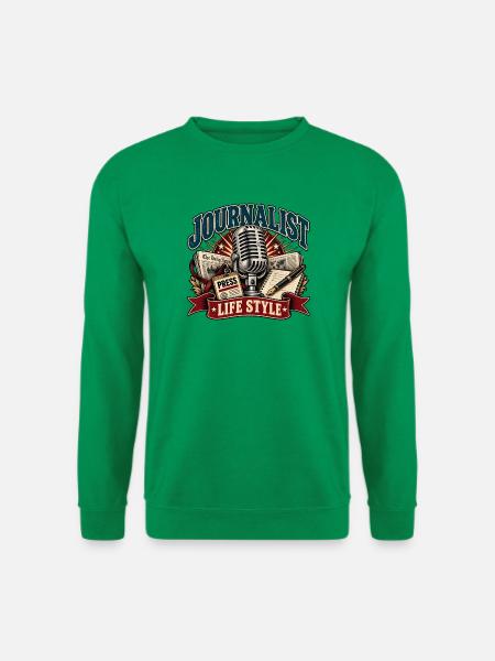 Journalisten-Lebensstil Retro - Unisex Pullover - Kelly Green