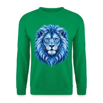 Löwe blaue Löwen aus Afrika König der Tiere - Unisex Pullover - Kelly Green - Vorne