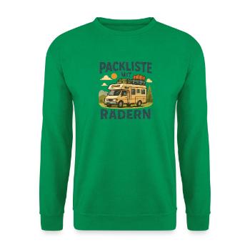 Wohnmobil Geschenk für die erste große Rundreise - Unisex Pullover - Kelly Green - Vorne