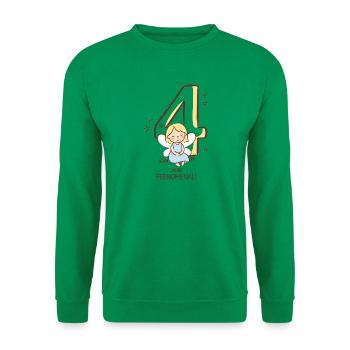 4 Jahre feenomenal: kleine Fee vor der 4 - Unisex Pullover - Kelly Green - Vorne