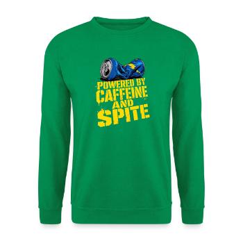Caffeine And Spite Typografie Pflegekraft RN - Unisex Pullover - Kelly Green - Vorne