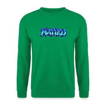 MATTEO Graffiti Name Street Art Hip Hop 3D - Unisex Pullover - Kelly Green - Vorne