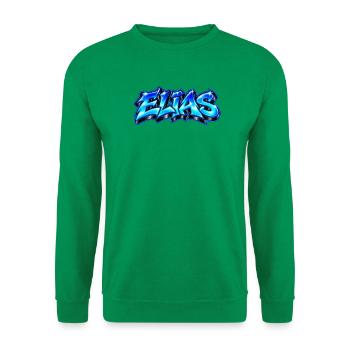 ELIAS Graffiti Name Street Art Hip Hop 3D - Unisex Pullover - Kelly Green - Vorne