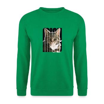 Cat MIAU Text Drucken - Unisex Pullover - Kelly Green - Vorne