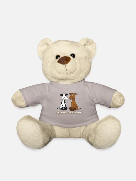 Da Lachen Ja Die Kälber Kalb Spruch Kuh Bauer Land - Teddy - Taupe - Vorne