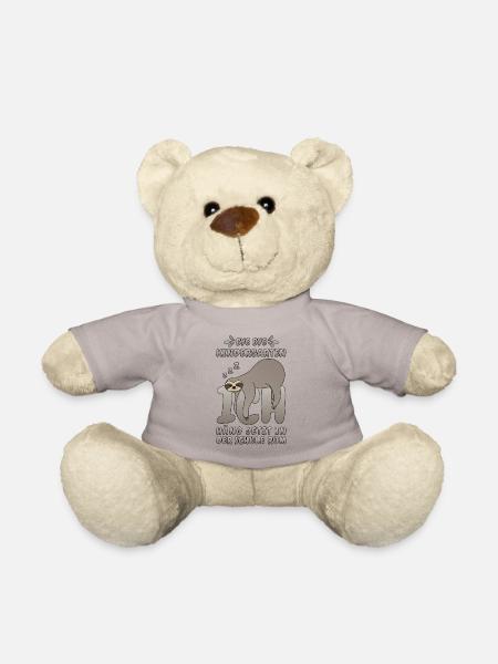 Faultier Bye Bye Kindergarten Schule Grundschule - Teddy - Taupe - Vorne
