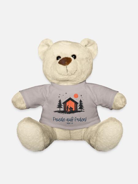 Friede auf Erden Weihnachtskrippe Heilige Familie - Teddy - Taupe