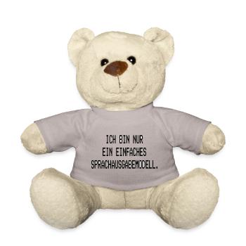 Ich bin nur ein einfaches Sprachausgabemodell - Teddy - Taupe - Vorne
