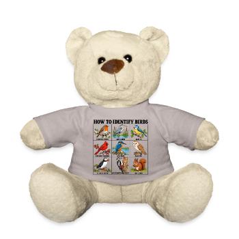 How to Identify Birds Funny Birding Birder Fitted  - Teddy - Taupe - Vorne