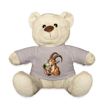 Steinbock mit Matcha Latte – Alpen und Sternzeiche - Teddy - Taupe - Vorne