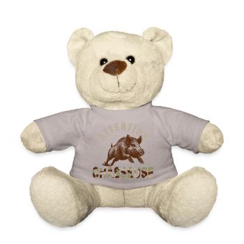 Jagdgeschenk Aufmerksamkeitsjäger - Teddy - Taupe - Vorne