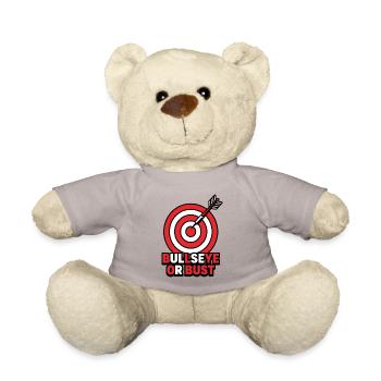 Bullseye oder Büste – Bogenschießdarts Zielabzeichen - Teddy - Taupe - Vorne