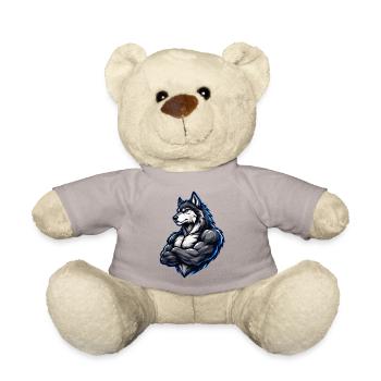 Wolf Comic Muskeln - Teddy - Taupe - Vorne