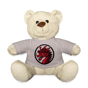 Samurai-Drache – Traditioneller japanischer Krieger - Teddy - Taupe - Vorne