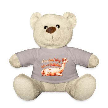 Aus dem Weg ich muss Häkeln Alpaka Geschenk - Teddy - Taupe - Vorne