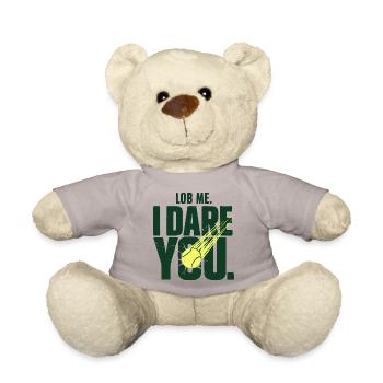 Tennis Lob Me. I Dare You, Smash Spruch - Teddy - Taupe - Vorne