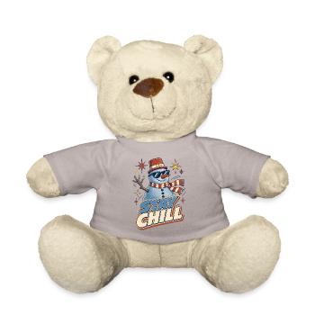 Stay Chill – Retro Schneemann Weihnachten - Teddy - Taupe - Vorne