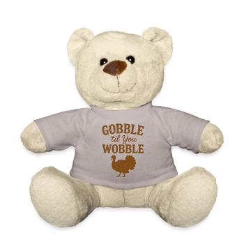 Schluck, bis du wackelst, lustiger Thanksgiving-Truthahn - Teddy - Taupe - Vorne