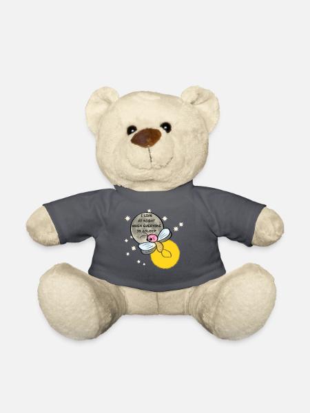 Kleines Glühwürmchen - Teddy - Anthrazit