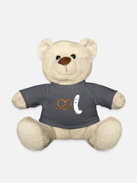 Pretzel Weißwurst Bretzel Bayrisch Essen - Teddy - Anthrazit