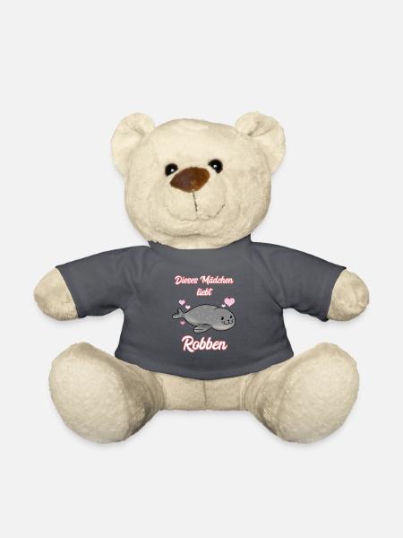 Dieses Mädchen Liebt Robben - Teddy - Anthrazit