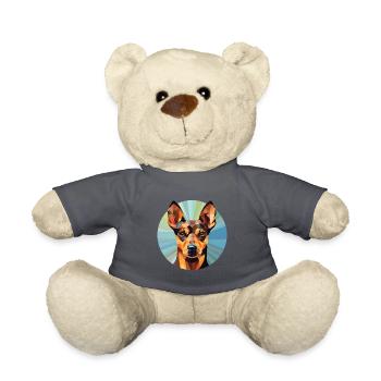 Deutsch Rauhaar Vorstehhund Rasse Aquarell - Teddy - Anthrazit - Vorne