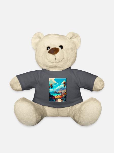 Teneriffa Spanien Vintage Reiseposter WPA Souvenir - Teddy - Anthrazit