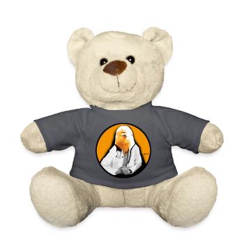 Delphin Doktor*in  Tier Gesicht Zuhörer Gegenüber - Teddy - Anthrazit - Vorne