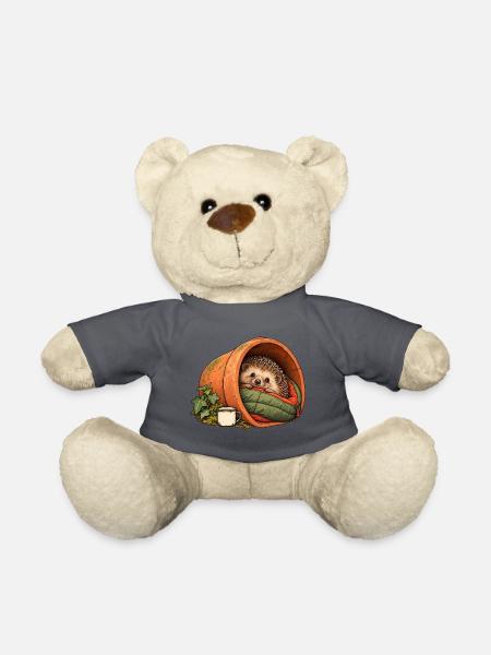 Blumentopf-Camping Igel - Teddy - Anthrazit