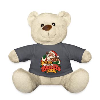 Weihnachtsbuffet Humor Santa - Teddy - Anthrazit - Vorne