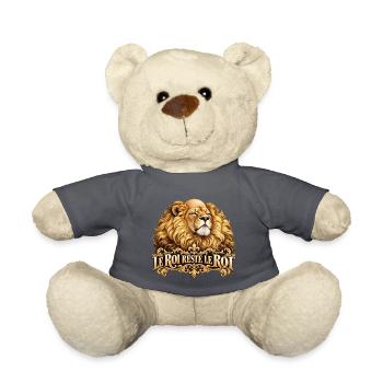 Der König bleibt der König – Königlicher Weißkopf-Löwe - Teddy - Anthrazit - Vorne