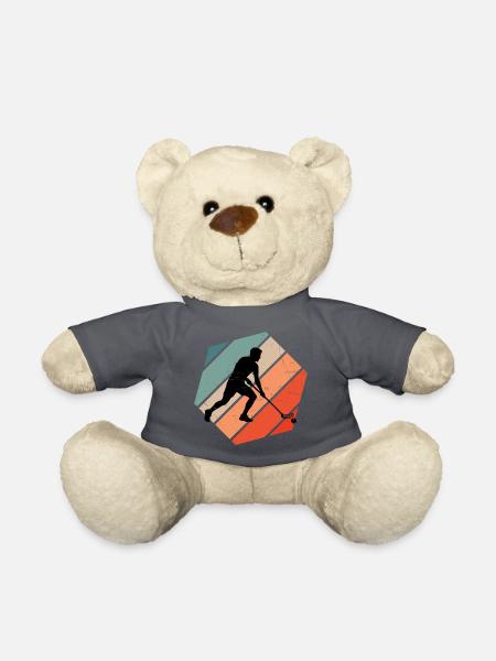 Die Floorballspieler und Floorball passen zusammen - Teddy - Anthrazit - Vorne