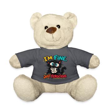 Mean Cat – Alles spielt - Teddy - Anthrazit - Vorne