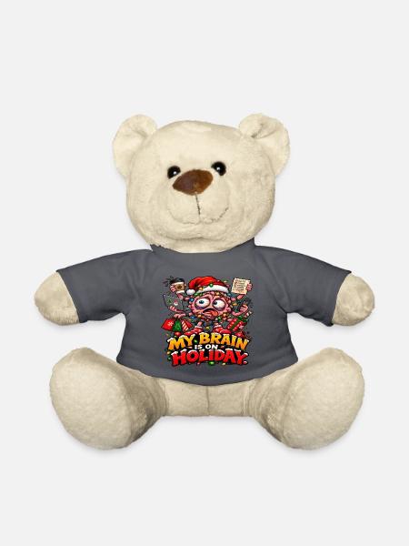 Weihnachtsgehirn im Urlaub - Teddy - Anthrazit
