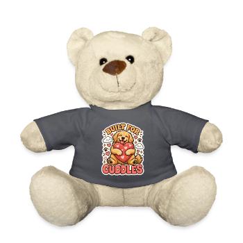 Built for Cuddles – Knuddel-Hund mit Herz - Teddy - Anthrazit - Vorne