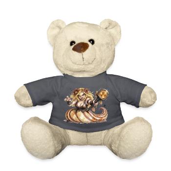 Wald-Herbsthexe mit Bernstein-Hexenstab - Teddy - Anthrazit - Vorne