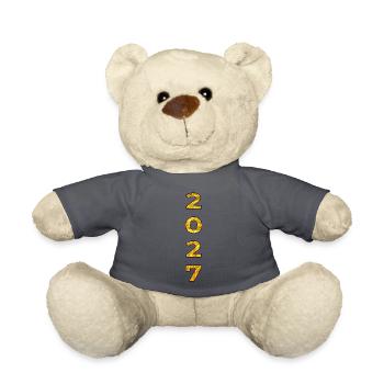 Jahrgang 2027 Jahreszahl - Teddy - Anthrazit - Vorne