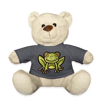 Aquarell Frosch-Anhänger - Teddy - Anthrazit - Vorne