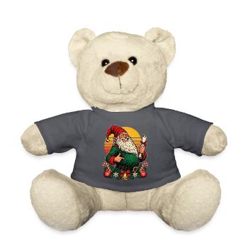 Christmas-Wichtel werdende Mama Retro - Teddy - Anthrazit - Vorne